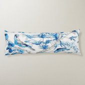 青と白の鳥オリエンタルの珍重 ボディピロー (裏面)