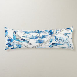 青と白の鳥オリエンタルの珍重 ボディピロー
