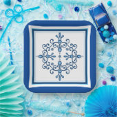 青と白の鳥紙プレート ペーパープレート (パーティー)