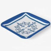 青と白の鳥紙プレート ペーパープレート (傾斜あり)