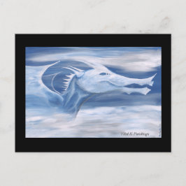 青と白の龍 ポストカード