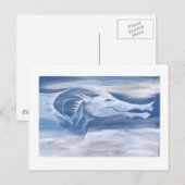 青と白の龍 ポストカード (正面/裏面)