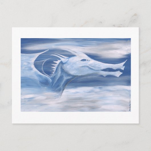 青と白の龍 ポストカード (正面)