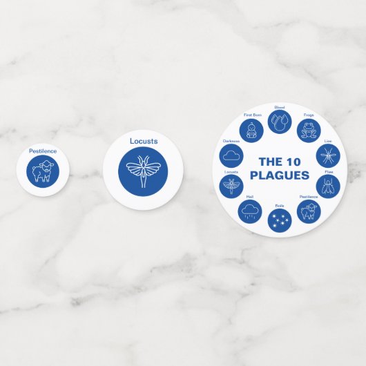 青と白の10の災いを受ける過ぎ去った人 コンフェッティ (裏面)