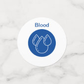 青と白の10の災いを受ける過ぎ去った人 コンフェッティ (スモール正面)