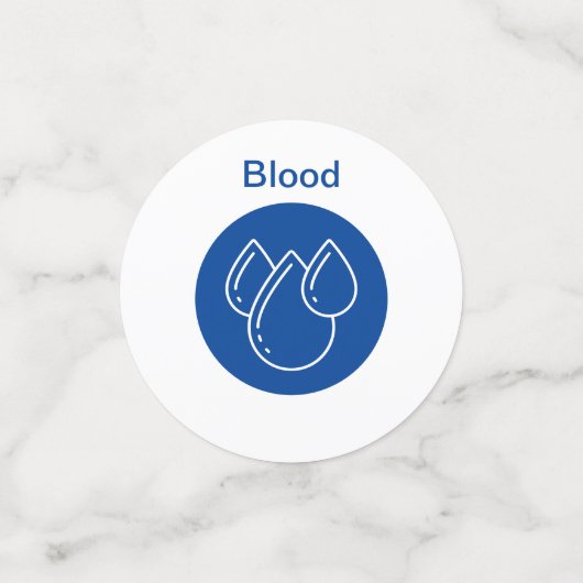 青と白の10の災いを受ける過ぎ去った人 コンフェッティ (スモール正面)