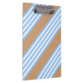 青と白の5つのストライプパターンと日焼け クリップボード (右)