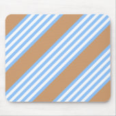 青と白の5つのストライプパターンと日焼け マウスパッド (正面)