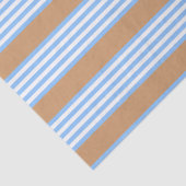 青と白の5つのストライプパターンと日焼け 薄葉紙 (詳細)
