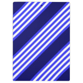 青と白の5つのストライプパターン クリップボード (裏面)