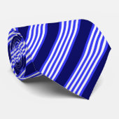 青と白の5つのストライプパターン ネクタイ (ロール)