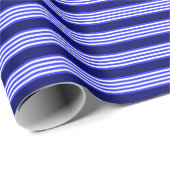 青と白の5つのストライプパターン ラッピングペーパー (ロールコーナー)
