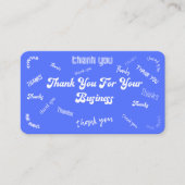 青と白の「ありがとう」挿入/名刺 名刺 (正面)