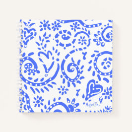 青と白の「Pip」 8.5 x 8.5インチスパイラルノートブック ノートブック