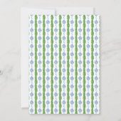 青と白のChinoiserieガーランドクリスマスパーティー 招待状 (裏面)