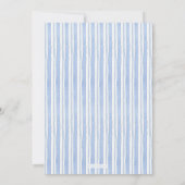 青と白のChinoiserieトピアリーベビーシャワー 招待状 (裏面)