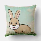 青と白のChinoiserieパターン – クラシックデザイン クッション (裏面)