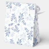 青と白のChinoiserieヴィンテージフローラ フェイバーボックス (裏面)