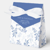 青と白のChinoiserieヴィンテージフローラ フェイバーボックス (正面)