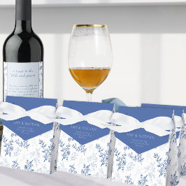 青と白のChinoiserieヴィンテージフローラ フェイバーボックス