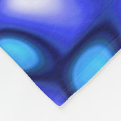 青と白のGroovyフラクトリップ(幻覚体験)のようなタル素晴らし抽象芸術 フリースブランケット (角)