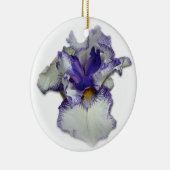青と白ひげ菖蒲の花 セラミックオーナメント (右)