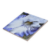 青と白ひげ虹彩フローラ タイル (側面)