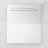 青と白エレガントのグーディーバッグラベルまたはトッパー プレイスカード (内部開封)