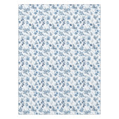 青と白エレガントの松と柊のクリスマス テーブルクロス (正面)