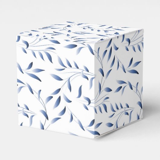 青と白エレガントの柳 フェイバーボックス (正面サイド)