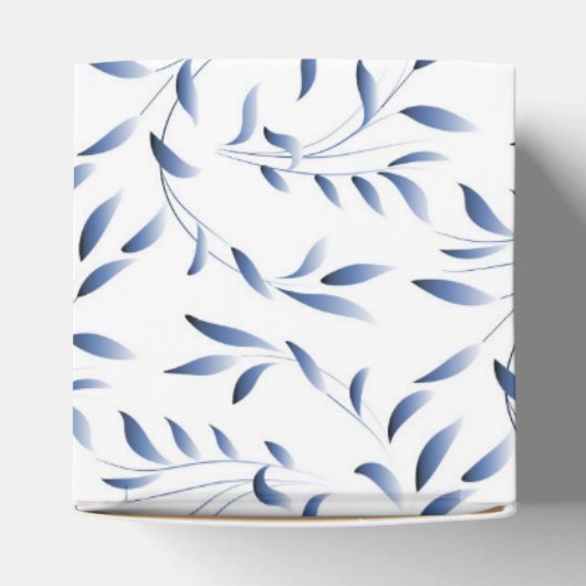 青と白エレガントの柳 フェイバーボックス (上部)