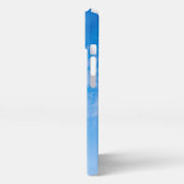 青と白エレガント iPhoneケース (左側面)