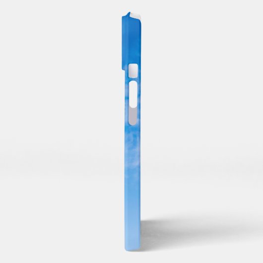 青と白エレガント iPhoneケース (左側面)