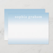 青と白グラデーション ノートカード (正面/裏面)