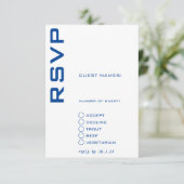 青と白コンテンポラリー 招待状 (スタンド正面)