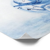 青と白ジンジャージャースアートプリントポスター ポスター (角)