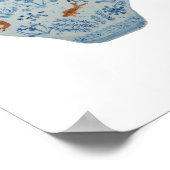 青と白ジンジャージャールアートプリント ポスター (角)