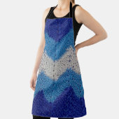 青と白ストライプのの姿 エプロン (インサイチュ)