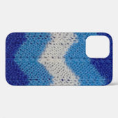 青と白ストライプのの姿 Case-Mate iPhoneケース (裏面 (横))