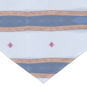 青と白ストライプのデザイン ミディアムテーブルランナー (コーナー)