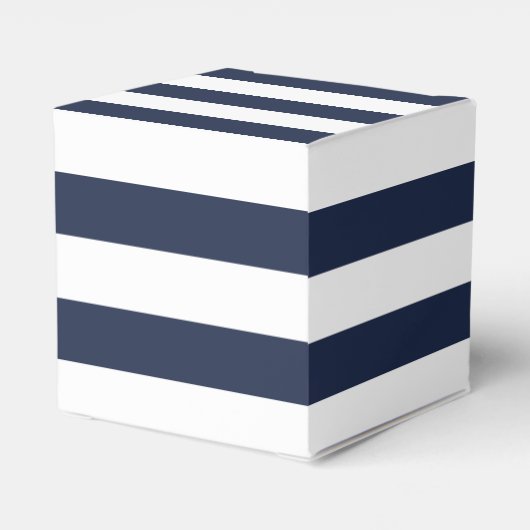 青と白ストライプの航海の結婚披露宴 フェイバーボックス (裏面サイド)