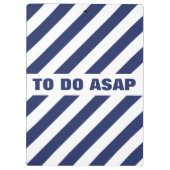 青と白ストライプの クリップボード (裏面)