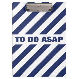 青と白ストライプの クリップボード