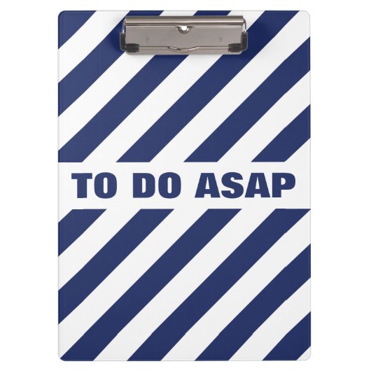 青と白ストライプの クリップボード (正面)