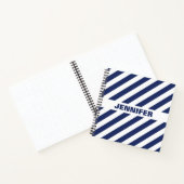 青と白ストライプの ノートブック (内部)