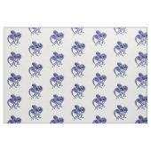 青と白タコ ファブリック (ファットクウォーター)