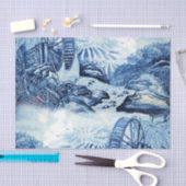 青と白チノセリエ3 薄葉紙 (クラフト)