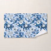 青と白チノセリーシリーズデザイン3 バスタオルセット (ハンドタオル)