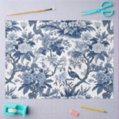 青と白チノセリーシリーズデザイン4 薄葉紙 (クラフト)