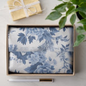 青と白チノセリーシリーズデザイン6 薄葉紙 (ギフト)